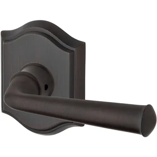 Privacy Federal Lever and Traditional Arch Rose with 6AL Latch and Dual Strike Venetian Bronze Finish