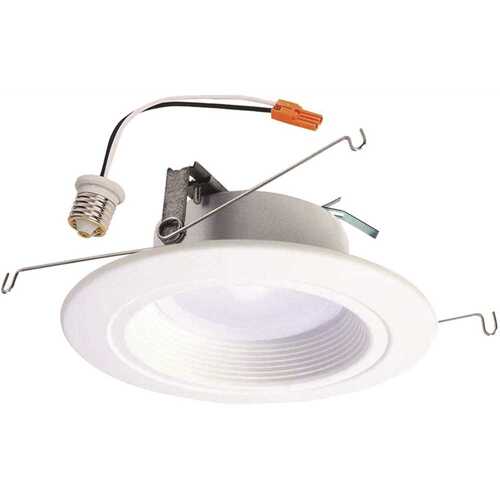 Halo RL56069S1EWHR RL 5 in. and 6 in. 2700K-5000K White Integrated LED Recessed Ceiling Light Trim at Selectable CCT, (665 Lumens)
