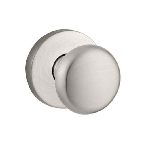 Half Dummy Round Knob and Contemporary Round Rose Satin Nickel Finish