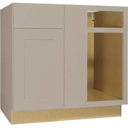 Shaker Dove Gray Stock Assembled Blind Base Corner Kitchen Cabinet (36 in. x 34.5 in. x 24 in.)