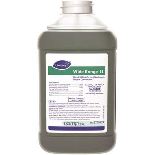 DIVERSEY 5769679 84.5 oz. Wide Range II Non-Acid Disinfectant Washroom Cleaner, J-Fill, Concentrate