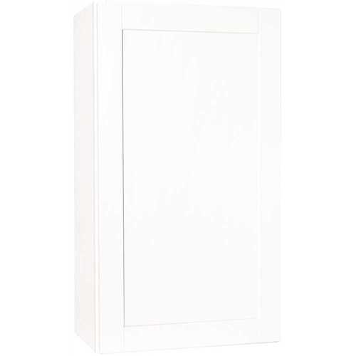 Shaker Satin White Stock Assembled Wall Kitchen Cabinet (24 in. x 42 in. x 12 in.)