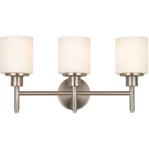 Aubrey 3-Light Satin Nickel Vanity Light Color/Finish Family