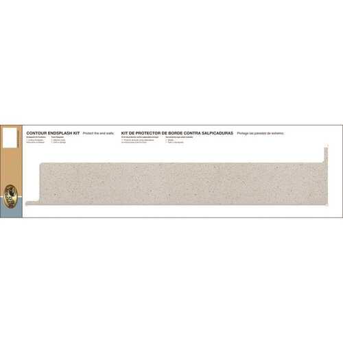 5-1/4 in. x 25-1/4 in. Laminate Endsplash Kit in Sea Salt with Waterfall Edge