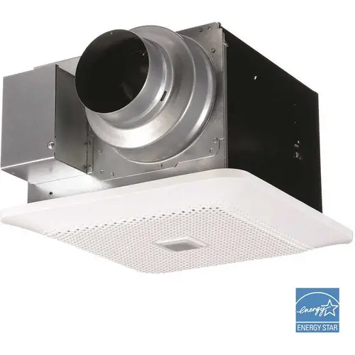 WhisperChoice AutoPick-A-Flow 80/110 CFM Ceiling Bathroom Exhaust Fan with Motion/Humidity Sense and Flex-Z Fast Bracket White