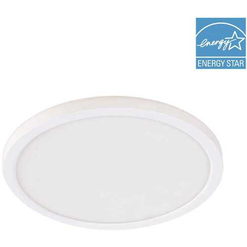 7.5 in. 12-Watt Title 24 Dimmable White Integrated LED Round Flat Panel Ceiling Flush Mount with Color Change CCT