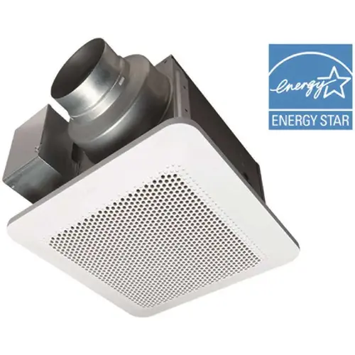 WhisperChoice Pick-A-Flow 80/110 CFM Ceiling Bathroom Exhaust Fan with Flex-Z Fast Bracket White