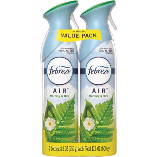 FEBREZE 003700073041 Air Effects 8.8 oz. Morning and Dew Scent Air Freshener Spray - Pair
