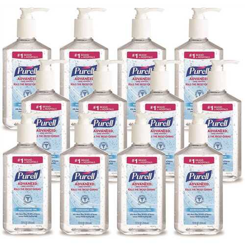 PURELL 3659-12 Advanced Hand Sanitizer Refreshing Gel, Clean Scent, 12 fl. Oz. Pump Bottle
