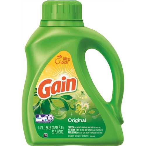 GAIN 003700012784 50 oz. Original Scent Liquid Laundry Detergent (32-Load)