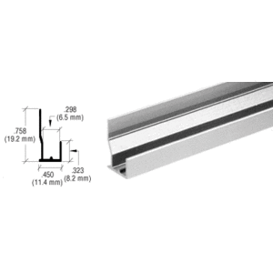 CRL Polished 1/4 Standard Aluminum J-Channel