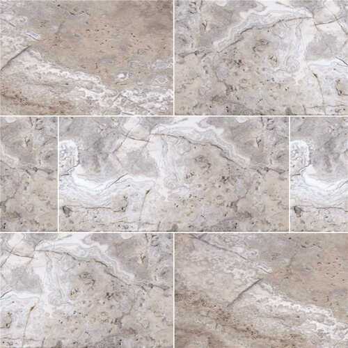 MS International, Inc TSIL1624T Silver 16 in. x 24 in. Tumbled Travertine Paver Tile (60 2 sq. ft./Pallet) Gray