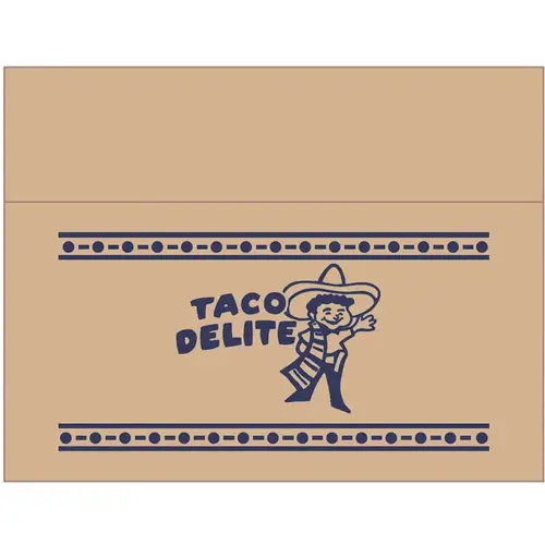 Universal Masterfold Natural Taco Delite Custom Print Dispenser Napkins Brown - pack of 12