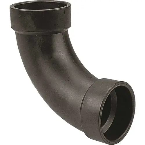 VPC 33-LN304-020B 2 in. ABS Plastic DWV 90a Long Sweep Elbow Fitting Black