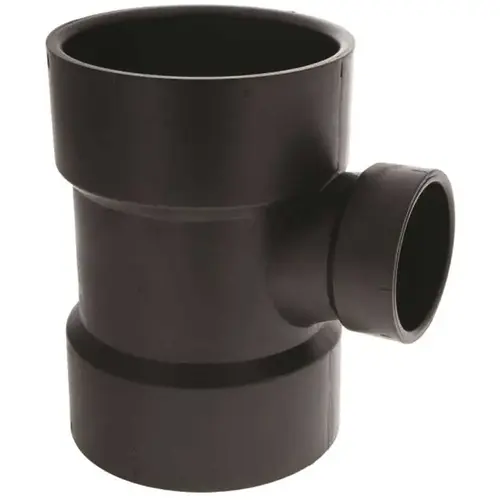 2 in. x 2 in. x 1-1/2 in. ABS Plastic DWV All Hub Sanitary Tee Fitting Black