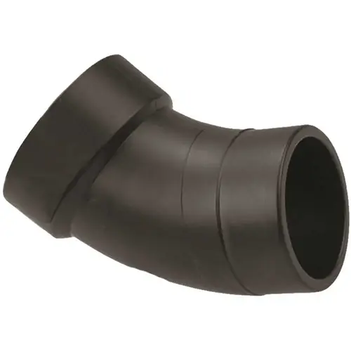 2 in. ABS Plastic DWV Hub x Spigot 45-Degree Street Elbow Fitting Black