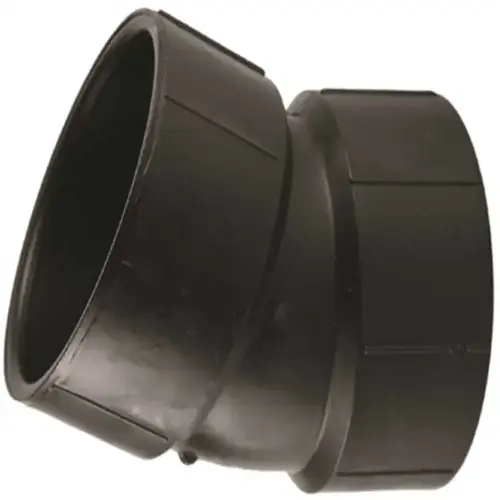 VPC 33-LN324-020B 2 in. ABS Plastic DWV 22-1/2-Degree Hub x Hub Elbow Fitting Black