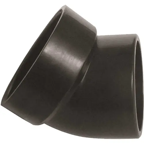 VPC 33-LN323-015SB 1-1/2 in. ABS Plastic DWV 45-Degree Spigot x Hub Short Turn Street Elbow Fitting Black
