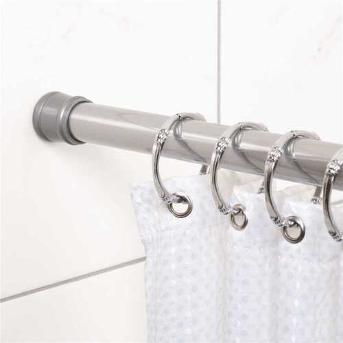 Zenna Home 886SS 86" Chrome Adjustable Tension Shower And Utility Rod