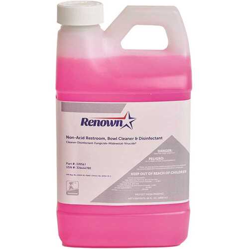 Renown REN010 Non-Acid Restroom and Bowl Cleaner and Disinfectant 64 oz.