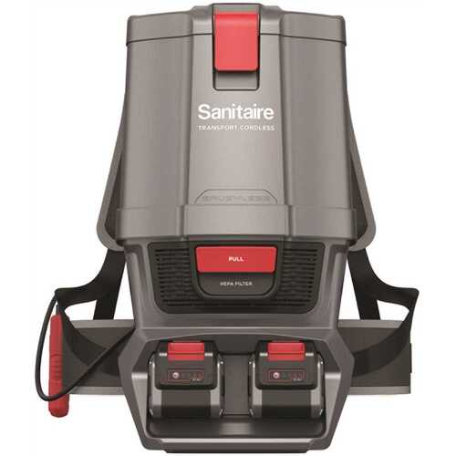 Sanitaire SC580A Transport Cordless Backpack Vacuum4qtincludes 24v 8.0ah Batteries