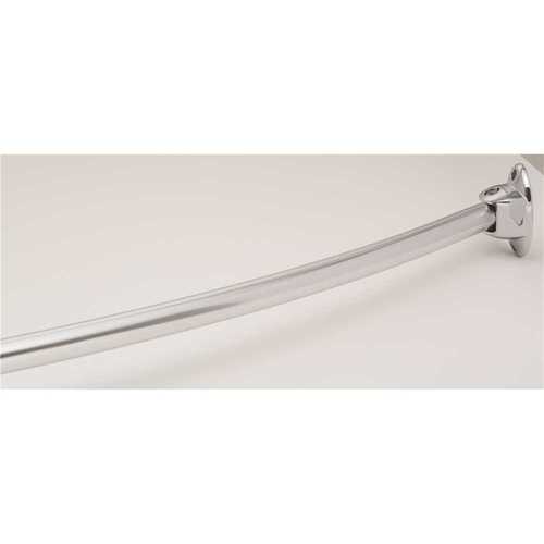 60" Chrome Aluminum Curved Shower Rod