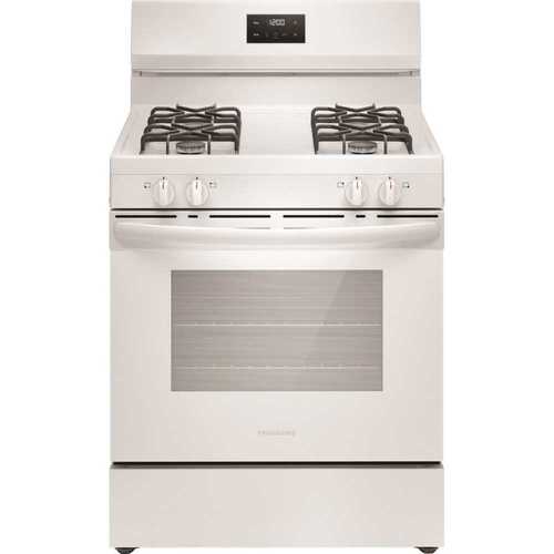 Frigidaire FCRG3051BW 30-in 4 Burners 5.1-cu ft Freestanding Natural Gas Range (White)
