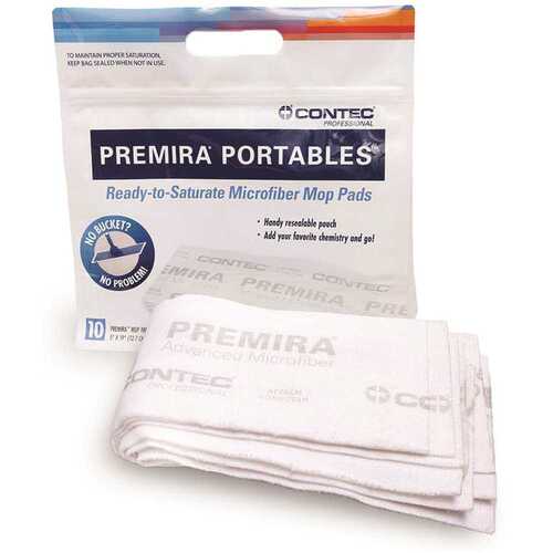 Contec PRMP0001 Premira Portables Saturate-On-demand Microfiber Mop Pads 5x19