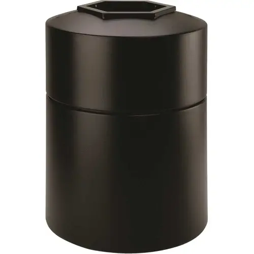 COMMERCIAL ZONE 730101 Polytec Round Trash Receptacle, 45 Gallon, Black