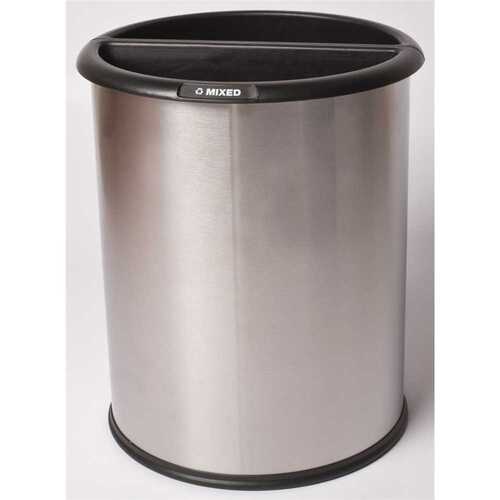 Inn Room Recycler Stainless Steel 3.2 Gallon Trash Can