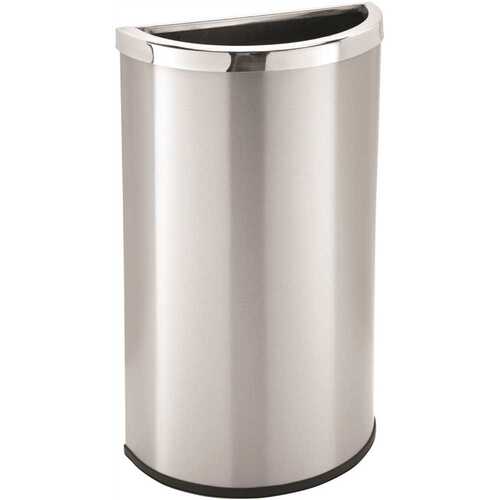 COMMERCIAL ZONE 783929 15 Gallon Half Moon Waste Receptacle Stainless Steel