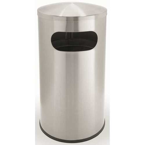 COMMERCIAL ZONE 780329 15 Gallon Allure Mini Dome Stainless Steel Trash Can