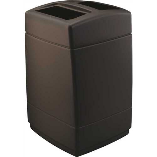 COMMERCIAL ZONE 732801 Trash 55-Gal Square Open-Top Lid Black