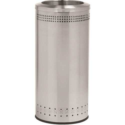 COMMERCIAL ZONE 781829 25 Gallon Stainless Steel Waste Container, Open Top Lid