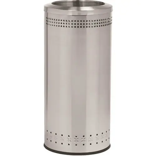 COMMERCIAL ZONE 781829 25 Gallon Stainless Steel Waste Container, Open Top Lid