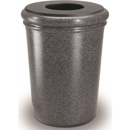 COMMERCIAL ZONE 720919 50 Gallon Stonetec Pepperstone Round Trash Can