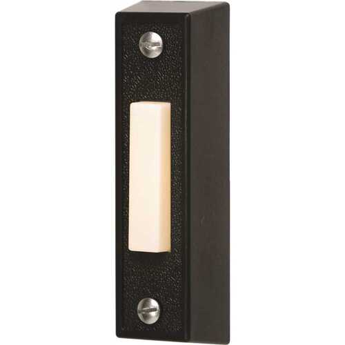 Lighted Door Chime Button Black