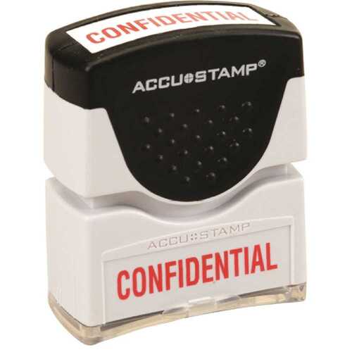 SKILCRAFT NSN4195949 Pre-Inked Message Stamp, Confidential, Red