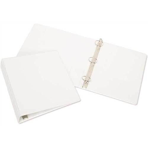 Round Ring View Binder, 3 Rings, 3 Capacity, 11 X 8.5, White