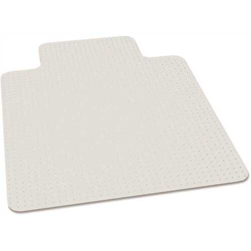 Biobased Chair Mat For High Pile Carpet, 45 X 53, 20 X 12 Lip, Clear