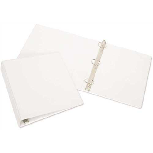 Round Ring View Binder, 3 Rings, 1 Capacity, 11 X 8.5, White