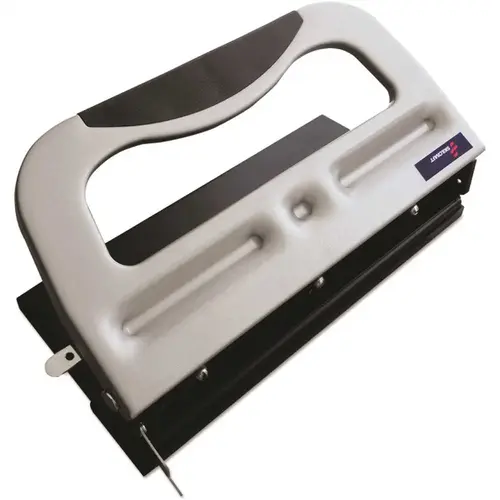 Heavy-Duty 15" Three-Hole Punch, 9/32 Holes, Gray