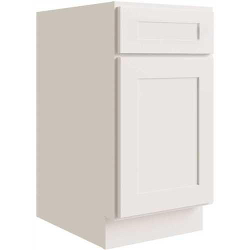 Luxor 18" Base Cabinet, 1 Pull Out, 5-Pc, Right, Shaker White