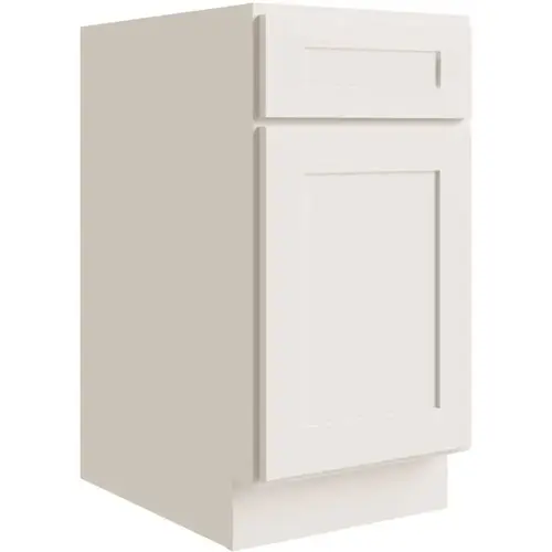 Luxor 15" Base Cabinet, 2 Pull Out, 5-Pc, Right, Shaker White