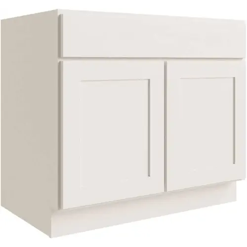 Luxor 2-Door Base Cabinet, ADA Height, 24"w, Shaker White