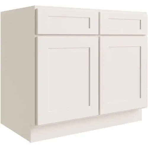 Luxor 2-Door Base Cabinet, 2 Pull Out, 30"w, Shaker White