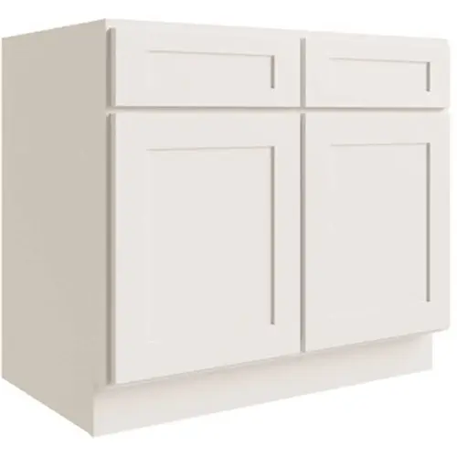 Luxor 2-Door Base Cabinet, 2 Pull Out, 5-Pc, 30"w, Shaker White