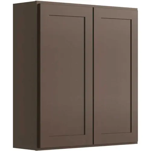 Luxor 2-Door Wall Cabinet, 42"w X 36"h X 12"d, Shaker Espresso