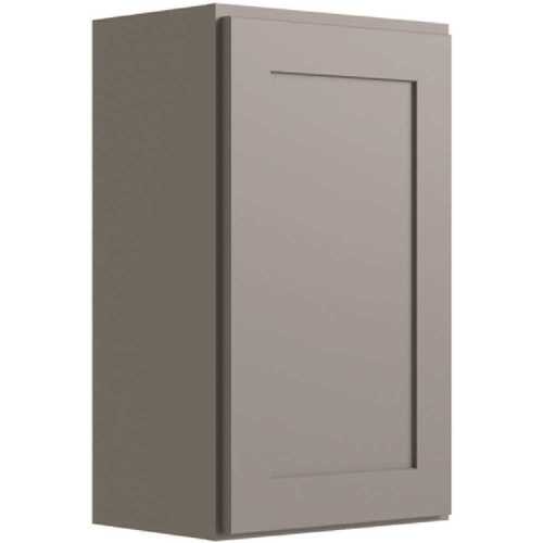 Luxor 1-Door Wall Cabinet, 9"w X 42"h X 12"d, Shaker Misty Grey