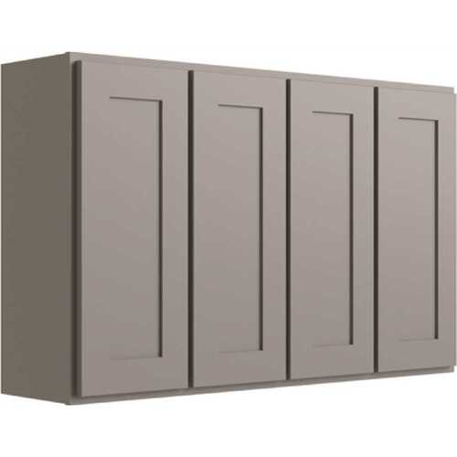 Luxor 4-Door Wall Cabinet, 54"w X 30"h X 12"d, Shaker Misty Grey